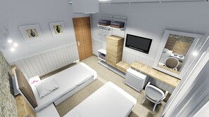 Comfort Quadruple Room, Balcony, Sea View | In-room safe, desk, blackout curtains, free WiFi - Hotel Villa Vrsar (Vrsar)