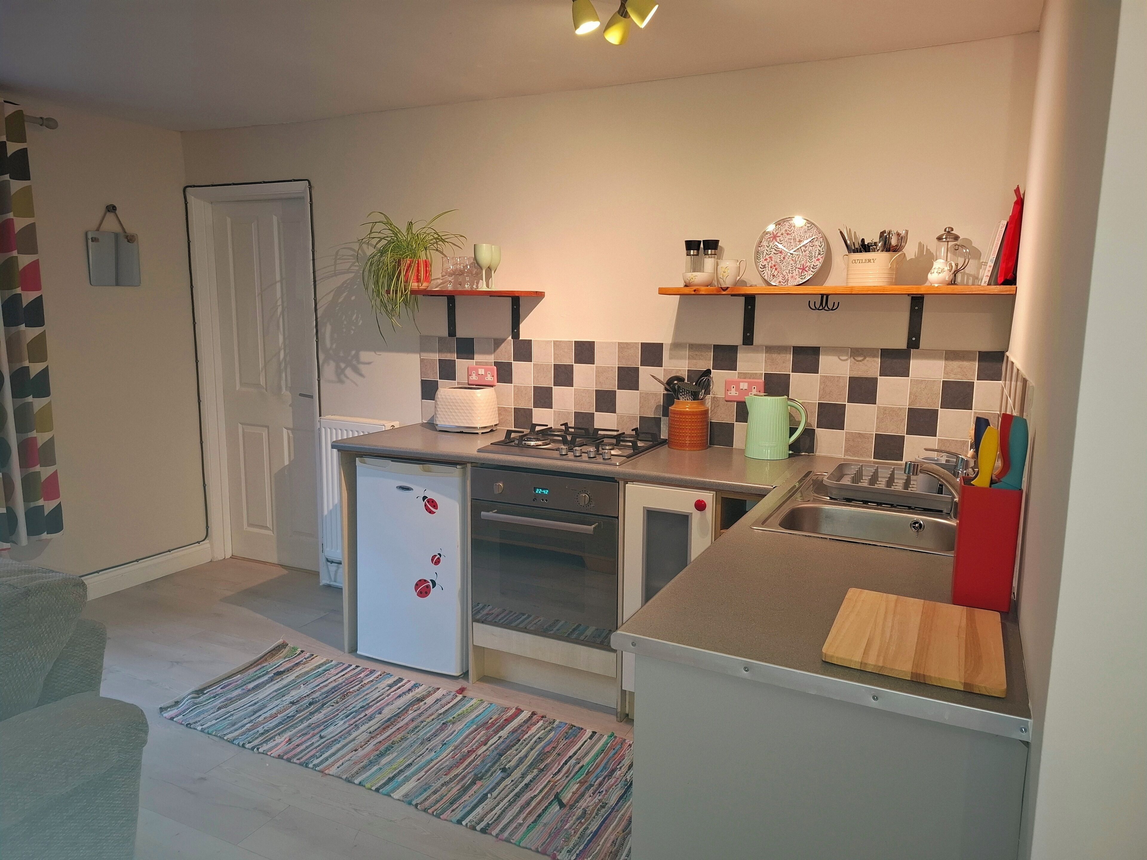 Microwave, oven, stovetop, dishwasher