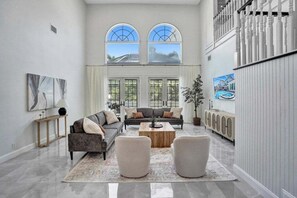 House, 6 Bedrooms | Living area | Smart TV - 6br Elegant Hollywood Lakes Mansion W/ Pool & Spa 6 Bedroom Home (Hollywood)