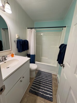 Hair dryer, towels, soap, toilet paper - 1 block from Lake Superior. 1 bed/1 bath condo, perfect for couples & families. (Bayfield)
