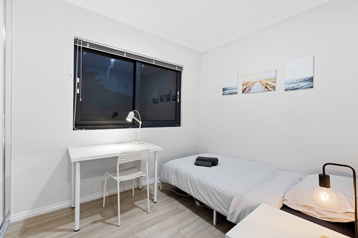 Desk, laptop workspace, iron/ironing board (on request), WiFi (free)