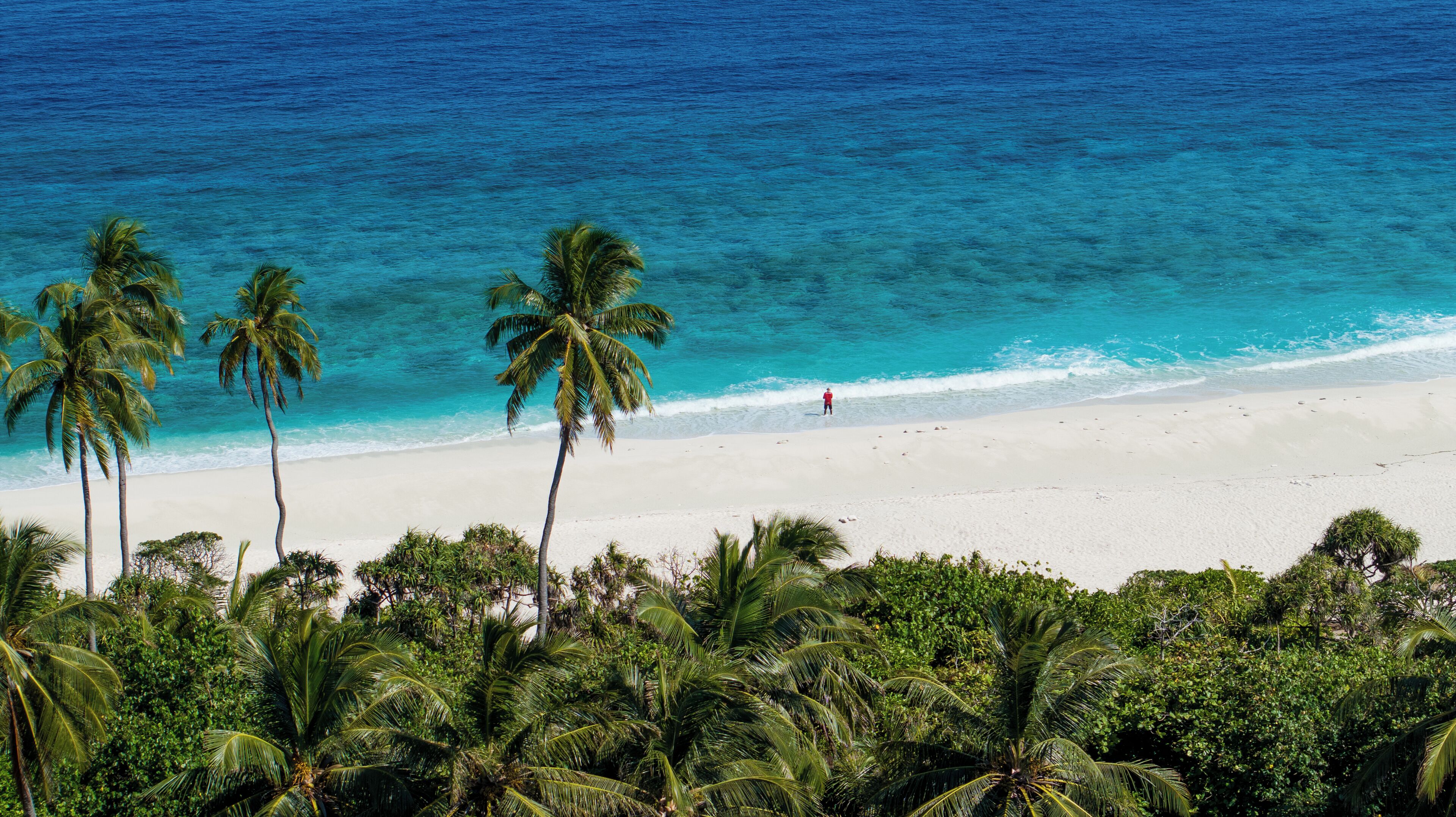 Tæt på stranden, hvidt sand