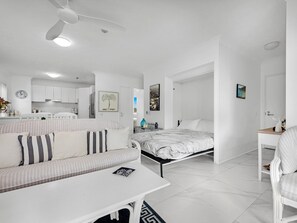 Apartment | Living room - Relaxing Getaway Steps Beach With Pool (Hervey Bay)