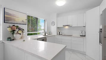 Apartment | Private kitchen | Fridge, coffee/tea maker, electric kettle, toaster