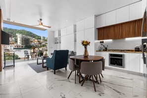 Fridge, microwave, oven, stovetop - Rooftop Pool + Hot tub + Gym | Romantic Zone Haven (Puerto Vallarta)