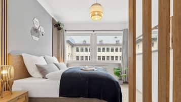 Apartment, Stadtblick | Verdunkelungsvorhänge, Bügeleisen/Bügelbrett, Reisekinderbett