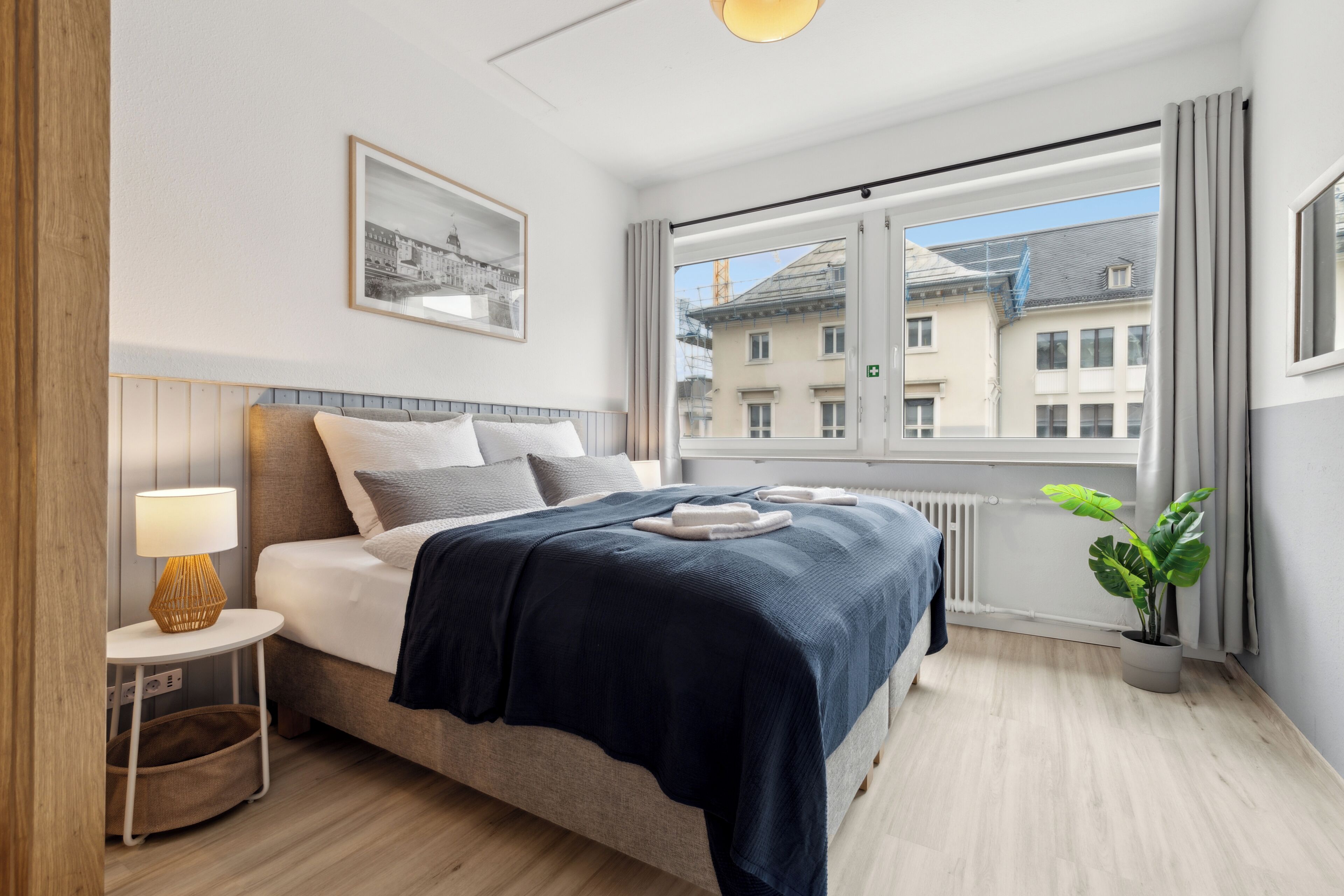 Blackout curtains, iron/ironing board, free WiFi