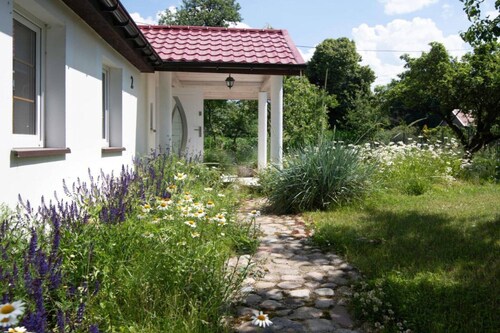 Comfortable house with a swimming pool and sauna