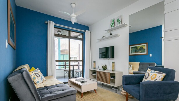 Living area - Smart TV | 300m from Lagoa | 600mb Wi-Fi #LA13M (Florianópolis)