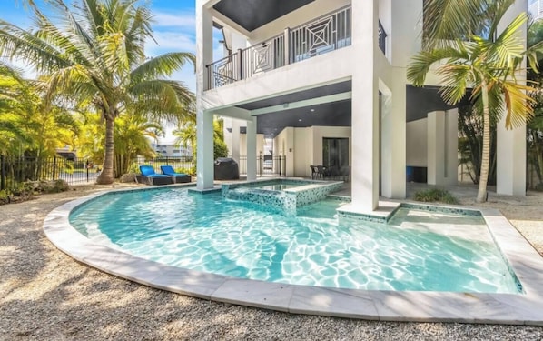Pool - New! Beautiful beach house with heated Pool & Spa! (Holmes Beach)