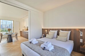 Apartamento | 1 quarto, espaço de trabalho para notebook