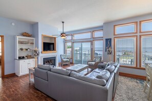 Smart TV - Soundfront Duck home w/ amazing views, private pool & hot tub by Sun Realty (Duck)