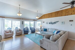 Smart TV, table football - Semi-oceanfront pet-friendly Corolla home w/ pool and hot tub! (Corolla)