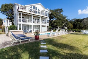Exterior - Gorgeous pet-friendly soundfront home w/ pool, hot tub, & elevator by Sun Realty (Kitty Hawk)