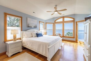 Iron/ironing board, Internet, bed sheets - Gorgeous pet-friendly soundfront home w/ pool, hot tub, & elevator by Sun Realty (Kitty Hawk)