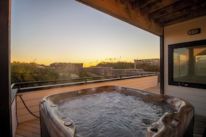 Outdoor spa tub - Oceanfront pet-friendly Nags Head home w/ hot tub by Sun Realty (Nags Head)