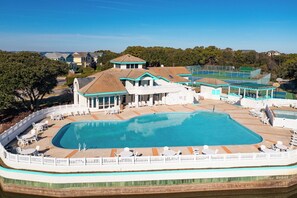 Pool - Soundfront pet-friendly Corolla home w/ private pool & hot tub! (Corolla)