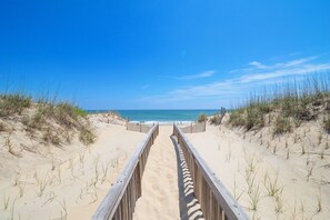 Beach - Pet-friendly oceanfront home with amazing views, private pool & hot tub! (Nags Head)