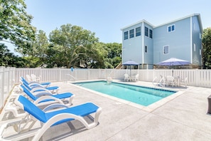 Pool - Sun Realty pet-friendly oceanside home with private pool! (Duck)