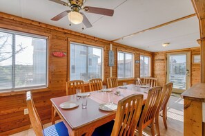 Dining - Semi-oceanfront home w/ a hot tub on Hatteras Island! (Avon)