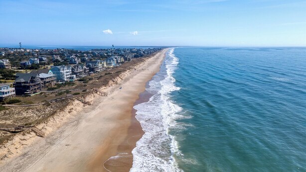 Beach - Pet-friendly oceanside Hatteras home just 200' from beach access! (Hatteras)