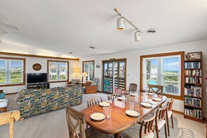 Interior - Oceanfront home w/ private beach walkway, ocean views, & hot tub! (South Nags Head)