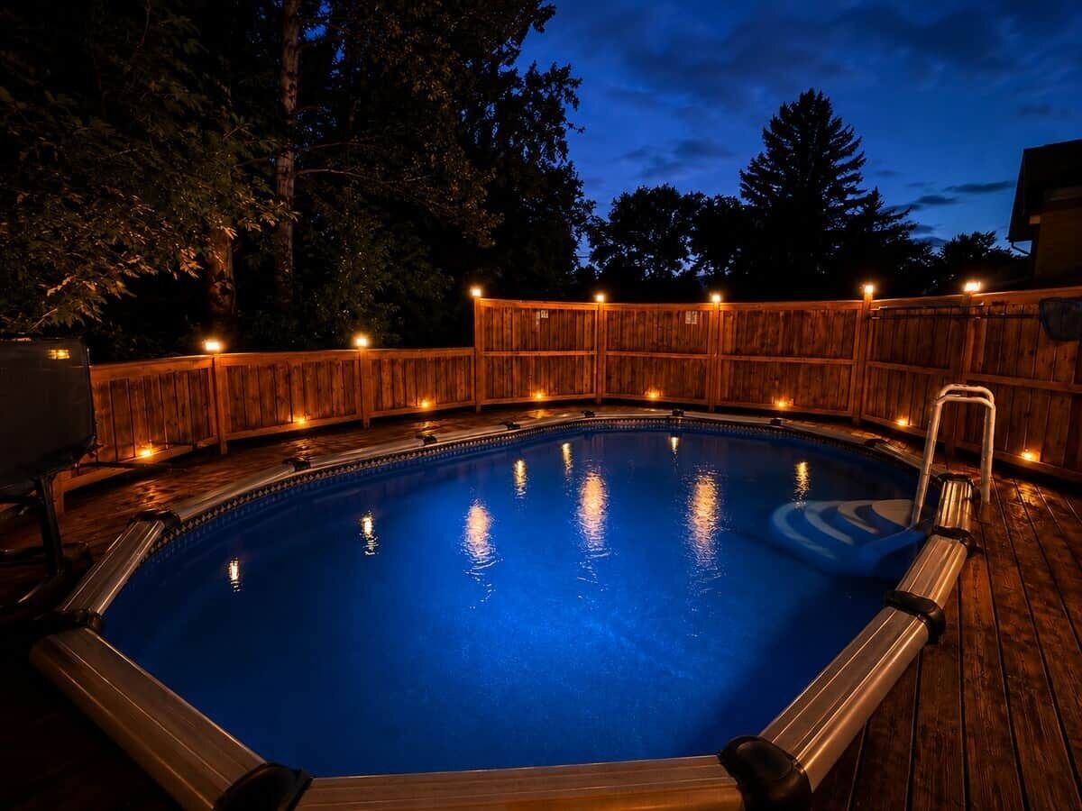 Piscina all'aperto, una piscina riscaldata