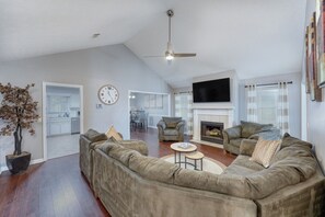 TV, fireplace - Pool, Fire Pit & Grill | 15 Mins to Fort Benning (Columbus)