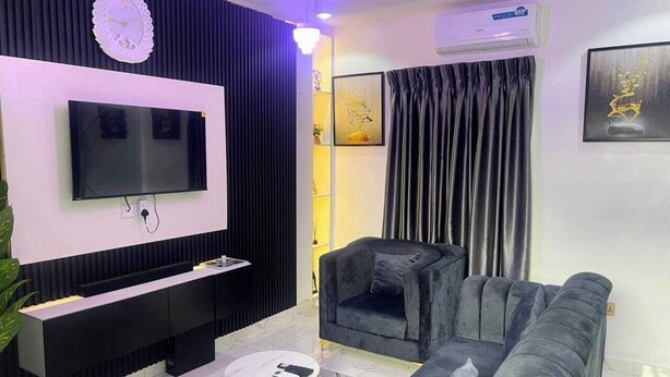 Unclassified image, 1 of 9, button - Welcoming 1-bedroom apartment with AC in vibrant (Ikeja)