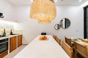 Fridge, microwave, stovetop, electric kettle - Stylish 2BR Pool Villa • Near La Brisa, Cafés & Surf (Badung Regency)