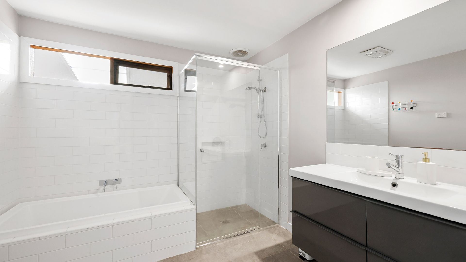 Shower, hair dryer