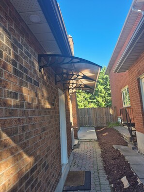 Exterior detail - Basement apartment in Whitby. (Whitby)