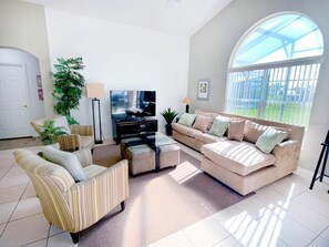Living area - 4 bedroom retreat with private pool in Davenport FL (Davenport)
