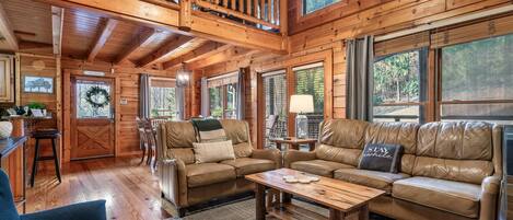 Smart TV, chimenea y libros