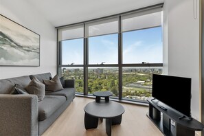Living room - Modern City Escape With Pool Access and Views (Brisbane)