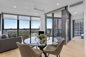 Dining - Modern City Escape With Pool Access and Views (Brisbane)