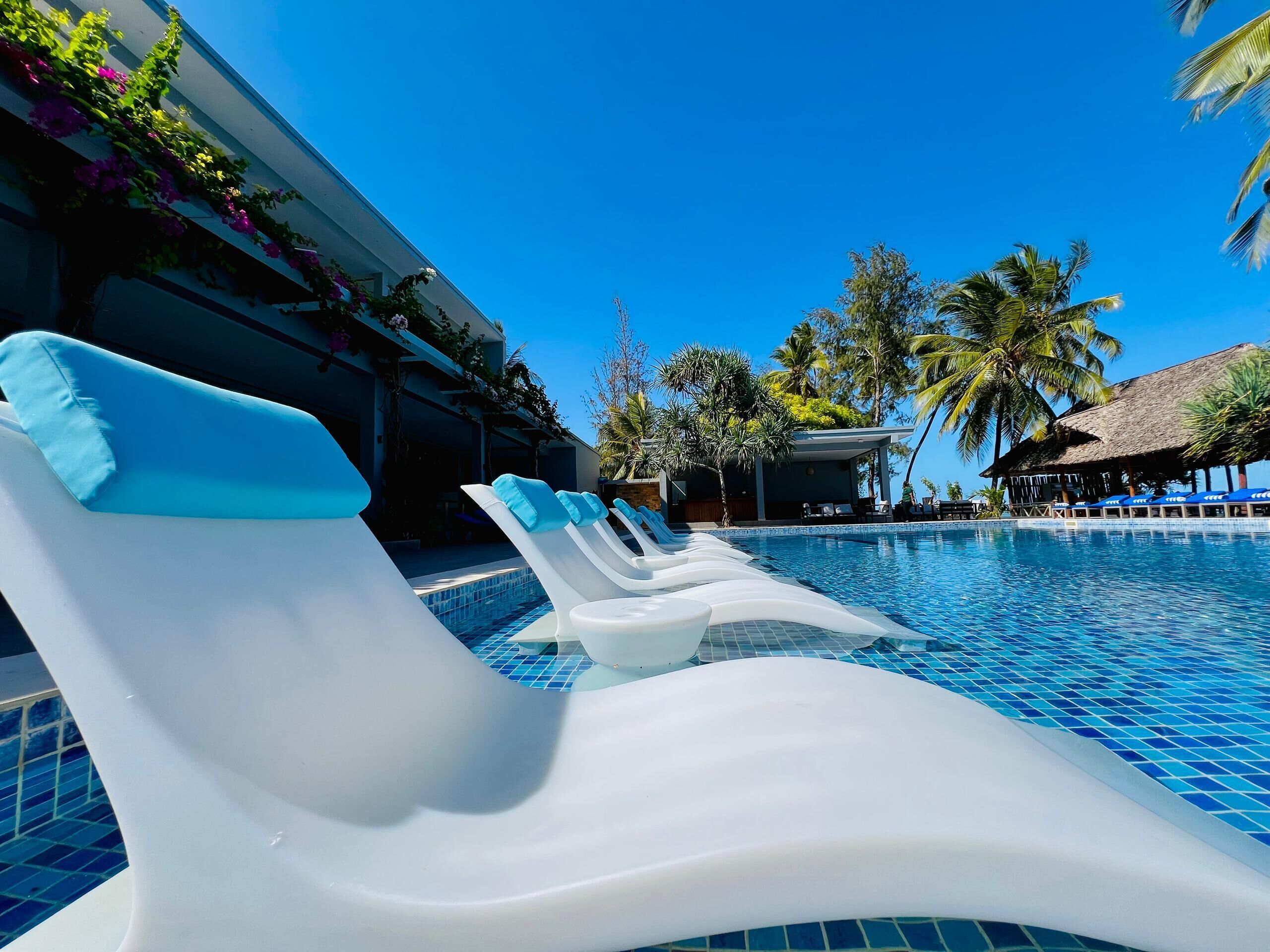 Una piscina cubierta