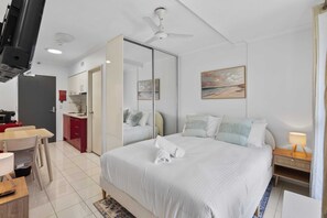 Apartamento | 1 quarto, roupa de cama