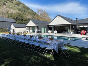 Outdoor pool, a heated pool