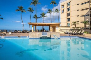 Outdoor pool, a heated pool - Superior Oceanfront Condo Sugar Beach Resort Maui (Kihei)