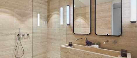 Departamento | Baño | Secadora de cabello, toallas, jabón, shampoo