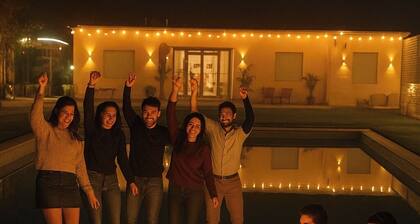 Cozy 4-bedroom cottage in enchanting Gurugram with AC,swimming pool,open bar,dj