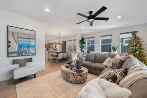 TV, fireplace, offices