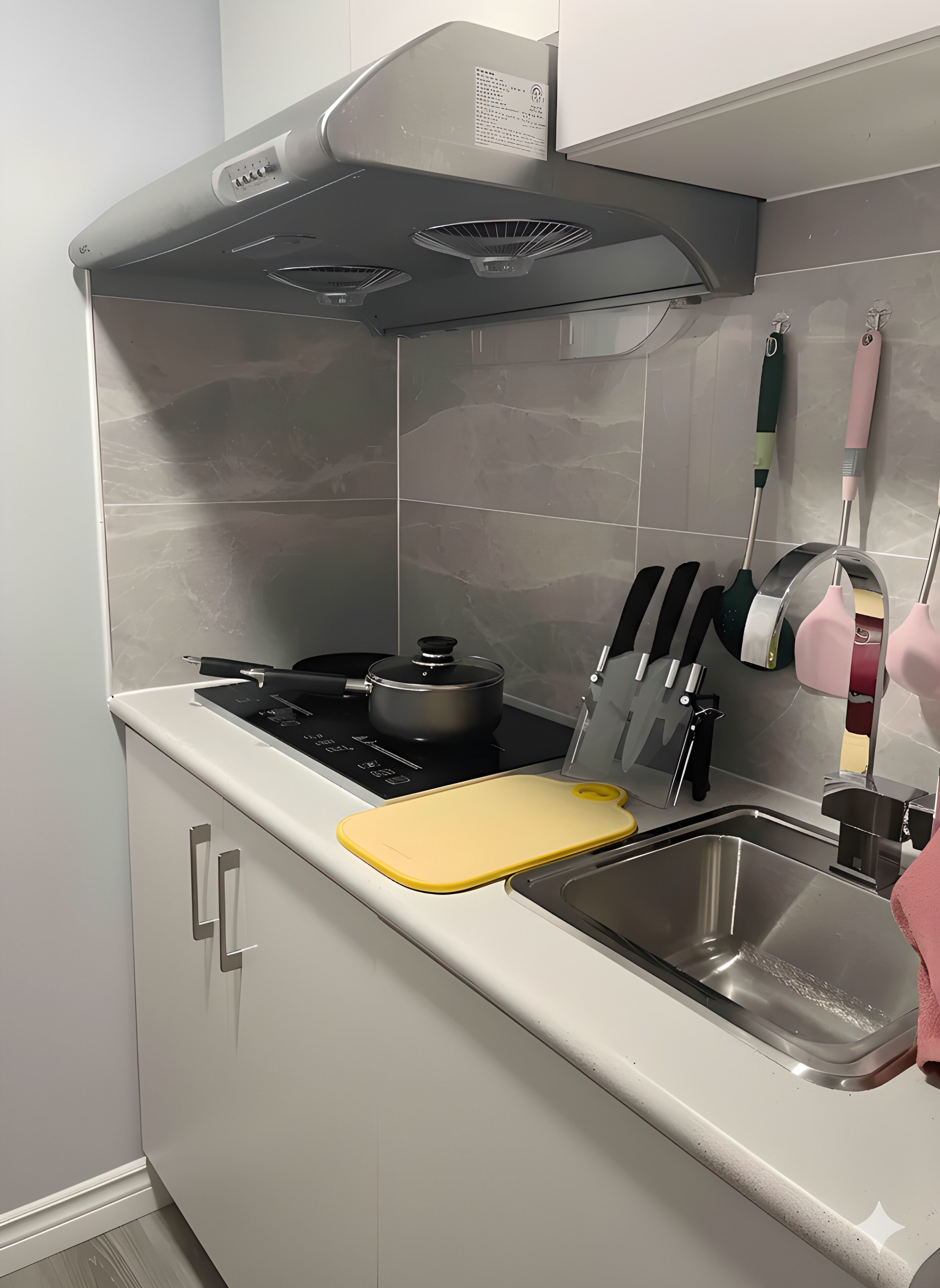 Réfrigérateur, micro-ondes, grille-pain