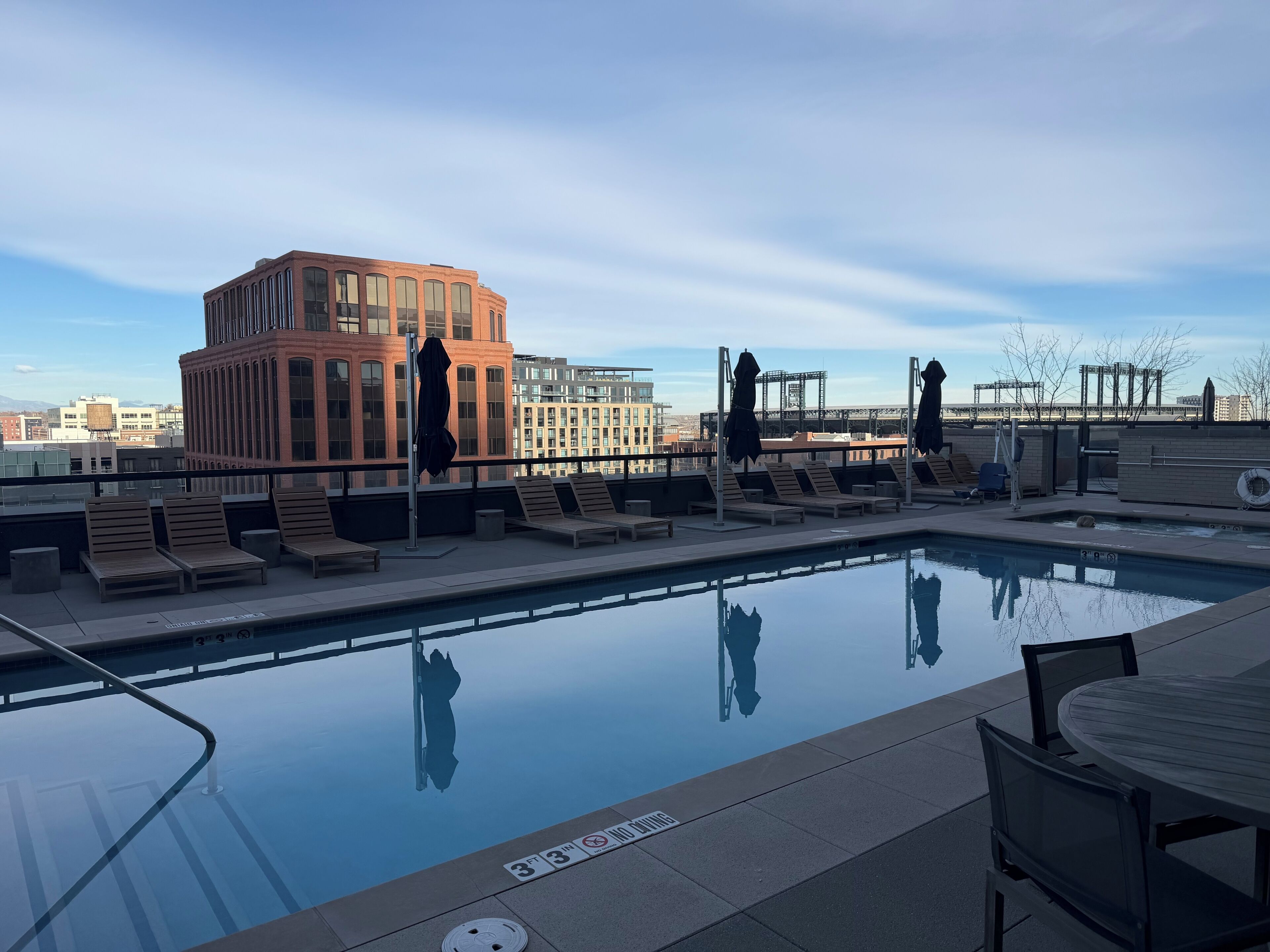 Outdoor pool, a heated pool