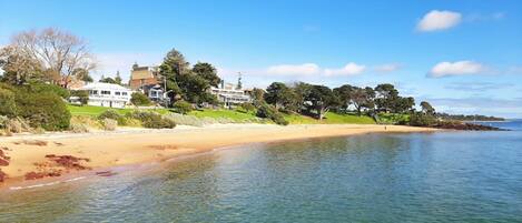 Beach nearby, sun-loungers