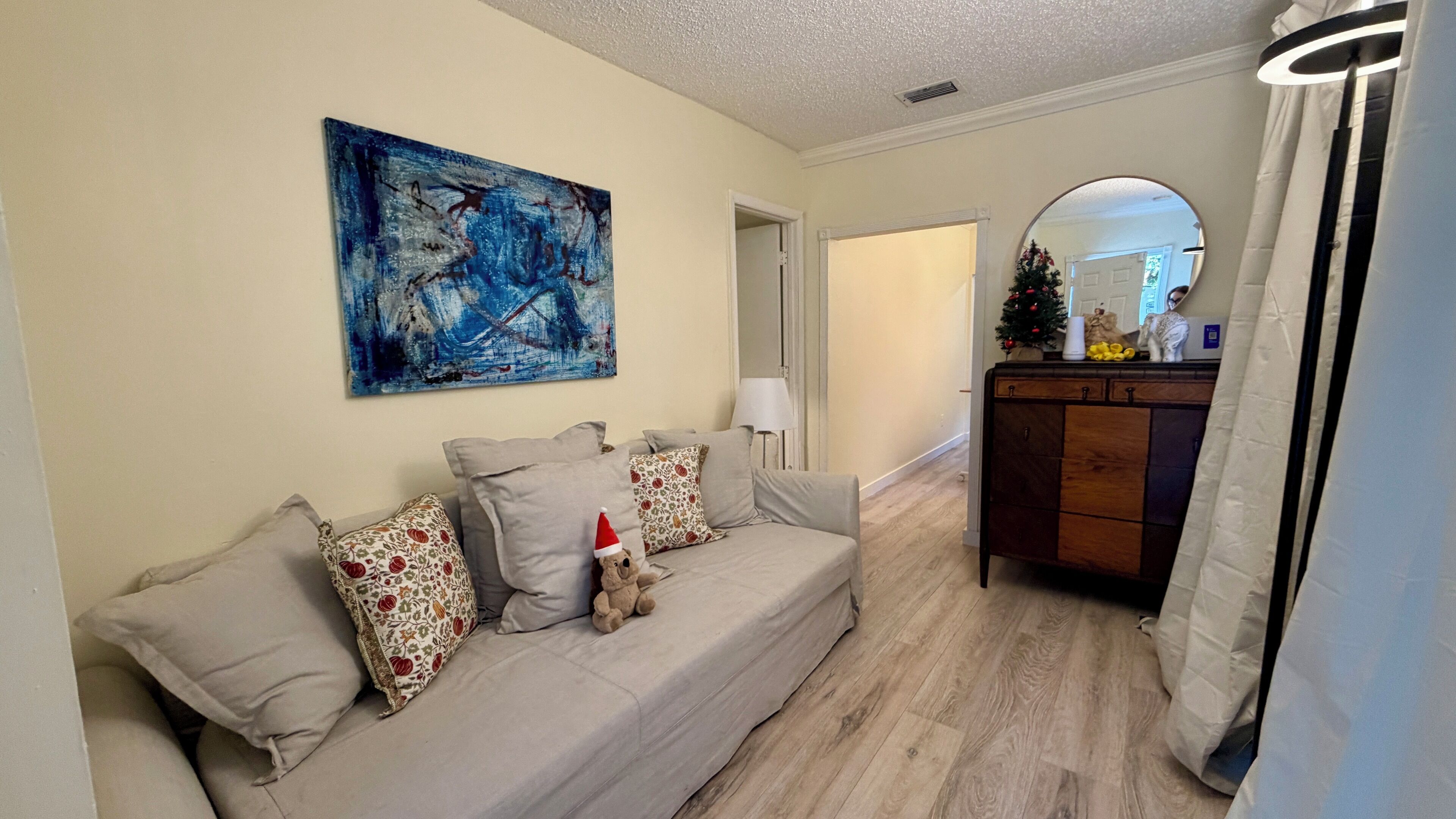 Comfort House | Living area | 56-inch Smart TV with cable channels, Netflix, streaming services