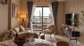Presidential Suite, 2 Bedrooms, Club lounge access, City View | Egyptian cotton sheets, premium bedding, down duvets - Pavilion Luxury Soho Manhattan Vacation (Cau Ong Lanh)