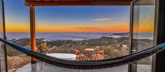 The New Way cabin: off-grid tiny cabin with ocean and mountain views.