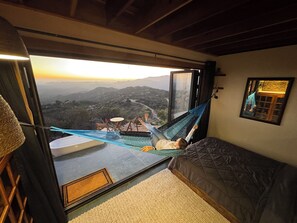 Interior - The New Way cabin: off-grid tiny cabin with ocean and mountain views. (Fallbrook)